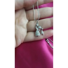 Shop 316L Paslanmaz Çelik Anne Kız Kolye – Kararmaz Gümüş – Şık & Zarif Takı