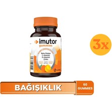 İmutor Imutor Gummies 60 Çiğnenebilir Vitamin - 3 Adet (180 Adet) - Dezenfektan Hediyeli (%72 Alkol)