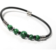 Moncuk Design Malakit Taşlı Yaylı Bileklik – Cesaret, Denge ve Arınma Enerjisi