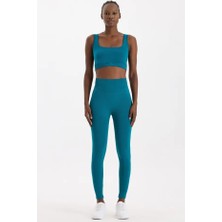 COMEUP Oval Kemer Tasarımlı Toparlayıcı Tayt Milenyum Yeşili