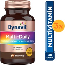 Dynavit Multidaily 30 Kapsül - Multivitamin&enerji Complex - 3 Adet (90 Kapsül)
