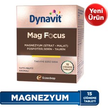 Dynavit Mag Focus 15 Çiğneme Tab - Magnezyum Malat & Sitrat, Fosfotidilserin, B6 & B12 Vitamini - Odaklanma