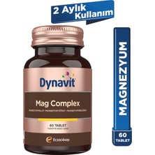 Dynavit Mag Complex 200MG Magnezyum Kompleks (Malat-Sitrat-Bisglisinat) 60 Tab–kas & Kemik & Enerji - Dezenfektan Hediyeli (%72 Alkol)