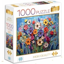 Ca Games Çiçekler Puzzle 1000 Parça Renkli Yüksek Kalite Eğlenceli Aktivite