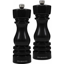 Cole & Mason H233098 London Parlak Siyah Tuz ve Biber Değirmenleri 180MM