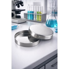 Labolist Petri Kabı Paslanmaz Çap 10 cm Kapaklı