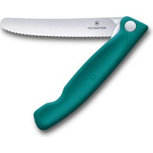 Victorinox 6.7834.FC1 Swiss Classic 11CM Tırtıklı Piknik Bıçağı, Yeşil