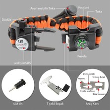 EkoAlışverişDünyam Paracord Survival 19 In 1 LED Işıklı Outdoor Bileklik | Nurcamp