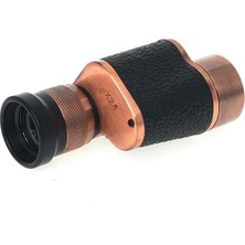 Aesco 6X24  Baıgısh, Askeri Tarzi Pirinç ve Deri Kaplamalı, Deri Çantalı Monocular Dürbün Princ ( Lisinya )