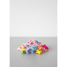 Bebek & Kız Çocuk Lastikli Toka Seti Ayıcıklı Kapaklı Kutu – Küçük Kıskaçlı Saç Tokası Bayram Hediyelik