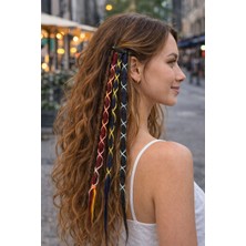 Yk Pastel Ipli Çıtçıtlı Rasta Toka | Günlük Bohem Saç Aksesuarı