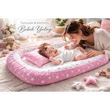 Chaprin Güvenli Bebek Yatağı 50X70 cm – Taşınabilir Bebek Uyku Yatağı ve Yastık Seti Yenidoğan Uyumlu