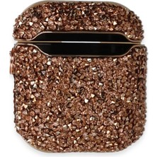 Newface Airpods 2 (2.nesil) Mira Taşlı Kılıf - Rose Gold ARLSTRTCH-RSG3256