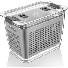 Aesco Lossa Süzgeçli ve Bölmeli Organizer Meyve Sebze Saklama Kabı 5 Lt ( Lisinya )