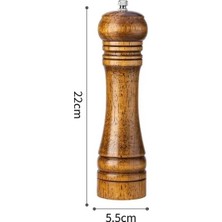 EkoAlışverişDünyam Ahşap Baharat Tuz Öğütücü Değirmen Tuzluk Baharatlık 22 cm