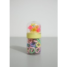 Bebek & Kız Çocuk Lastikli Toka Seti Ayıcıklı Kapaklı Kutu – Küçük Kıskaçlı Saç Tokası Bayram Hediyelik