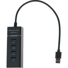Aesco Çok Amaçlı 4 Port Girişli Güçlü USB 3.0 Port Çoklayıcı Adaptör Switch Splitter Hub 1.2m Kablo ( Lisinya )