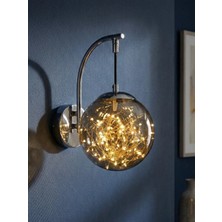 Alldesco Glow Cam Peri LED Aplik – Gold & Gümüş Gövde, Dekoratif Duvar Aydınlatma