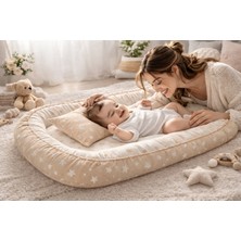 Chaprin Güvenli Bebek Yatağı 50X70 cm – Taşınabilir Bebek Uyku Yatağı ve Yastık Seti Yenidoğan Uyumlu