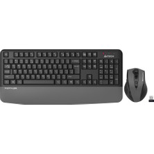 A4Tech A4 Tech FG2500S Plus, Gri, Fstyler, 2.4ghz Kablosuz, Türkçe Q, M.medya Klavye Mouse Set
