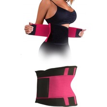 Aesco Hot Belt Termal Sauna Kemer Unisex Terletme Korsesi (Pembe-Siyah) ( Lisinya )