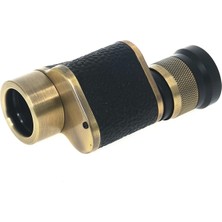 Aesco 6X24  Baıgısh, Askeri Tarzi Pirinç ve Deri Kaplamalı, Deri Çantalı Monocular Dürbün Sarı ( Lisinya )