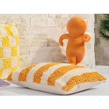 Starseven Porland Pop Stripe Dokuma Yastık Hardal 45X45CM