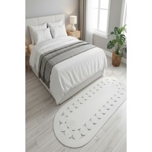 Comfort Craft Çiçek Desenli Jüt Polip Halı - Çift Taraflı Oval Kilim - Tüm Ölçüler