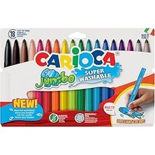 Starseven Carioca Süper Yıkanabilir Keçeli Boya Kalemi, 18'li