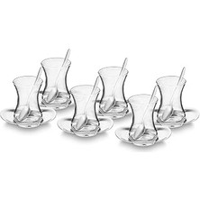 Starseven Moon 18 Parça 6 Kişilik Çelik Çay Seti