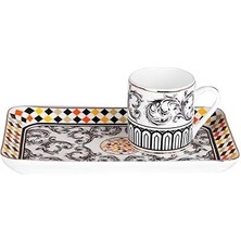 Starseven Lucky Margery Bone Tepsili Kahve Fincan Seti