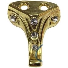 İnura Global Moda Taşlı Ahşap Sandık Ayağı, Kutu Ayak 2,5 cm - Sarı, 100 Adet