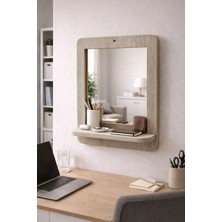 Dingoda Mdf Duvar Aynası – Raflı Dekoratif Ayna (37×47 Cm)