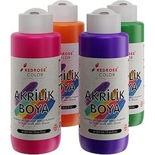 Starseven Red Ara Renkler Akrilik Boya 4'lü Set 4X120 ml