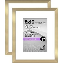 Starseven Americanflat 8X10 Resim Çerçevesi 2 Inç Altın Seti - Mat ile 5x7 Resim Çerçevesi Veya 8X10 Çerçeve