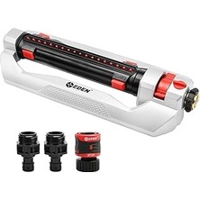 Starseven Eden Büyük Avlu ve Çim Için 3 Yollu Metal Turbo Salınımlı Yağmurlama W/hızlı Bağlantı Başlangıç Set