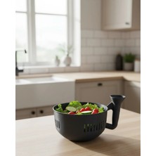 Verto Süzgeçli Hazneli Sebze Yıkama Kabı Pratik ve Dayanıklı Mutfak Yardımcısı