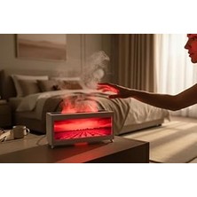 Starseven Alev Efektli Dekoratif Manzaralı Hava Nemlendirici (Isıtmasız) (Beyaz)