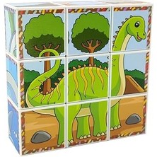 Starseven Küpss Dinozorlar 3D Manyetik Puzzle Seri 2 - (9 Mıknatıslı Küp 6 Dinazor Yapboz)