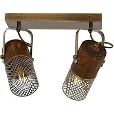 Starseven Avonni AR-60265-2EY Eskitme Kaplama Avize E27 Metal Ahşap 32X25CM