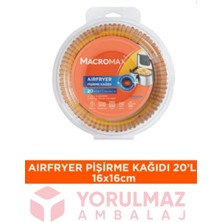 Yorulmaz Ambalaj Macromax Airfryer Pişirme Kağıdı 20’li – Yapışmaz Yağ Tutmaz Tek Kullanımlık Air Fryer Kağıdı