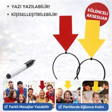 Vexor Kişiselleştirilebilir Ok Işaretli Mesaj Tacı (2’li Set Sarı-Kırmızı)