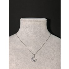 Vulwox Işıltılı Taşlı Hilal Kolye