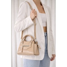 bahwar Parlak Rugan Bordo Mini El ve Omuz Çantası – Şık Günlük Kadın Çanta