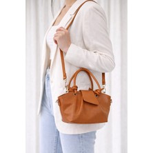 bahwar Kadın Mini El ve Omuz Çantası Düğümlü Sap Detaylı Fermuarlı Günlük Şık Çanta