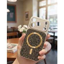 KumOziShop iPhone 17 Pro Uyumlu Magsafe Özellikli Kamera Korumalı Elmas Taşlı Premium Kılıf