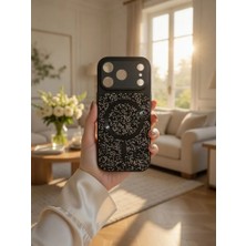 KumOziShop iPhone 17 Pro Uyumlu Magsafe Özellikli Kamera Korumalı Elmas Taşlı Premium Kılıf