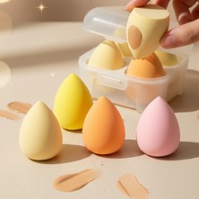 EkoAlışverişDünyam 4'lü Kapaklı Armut Makyaj Süngeri Seti