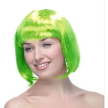 Vexor Yeşil Küt Peruk Saç