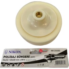 Aylina Mey Ithalat® Nikon 12550BS Polisaj Süngeri 125 mm Beyaz Sert
